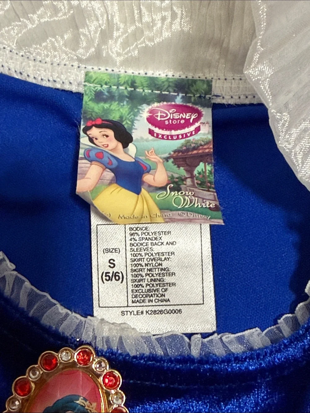 Disney Snow White Dress-Up Costume in Blue, Red & Yellow
